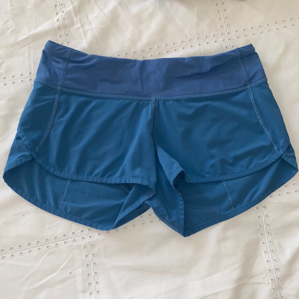 Lululemon Blue Speed Up Shorts Size 4